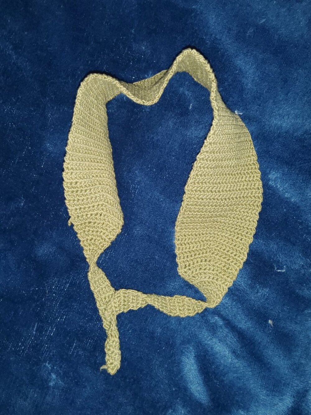 Earthy Olive Green Knit Headband Crochet Bandana Hair Scarf Kerchief Cottagecore